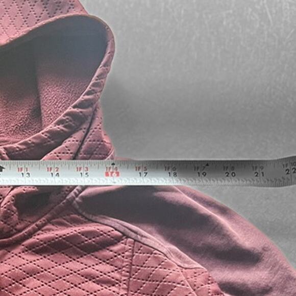 The North Face Jacket Womens Small Recover Up Quilted Garnet Hooded Maroon - Picture 11 of 16